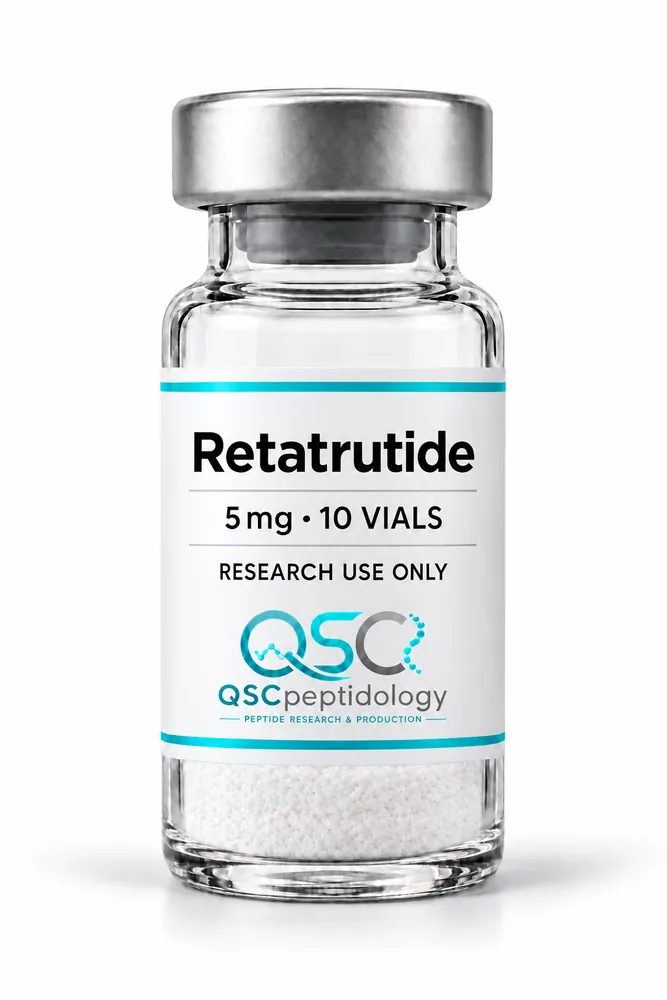 Retatrutide 5mg (10 buteliukų pakuotė) QSC Peptidology